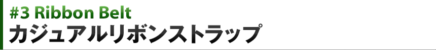 Ribbon Belt カジュアルリボンストラップ